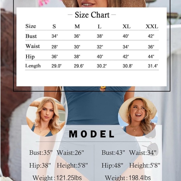 Chic Blue One-Piece Swimsuit with Gold Accent - Picture 2 of 9